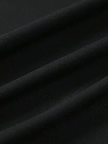 Kaos Pria Lengan Pendek Leher V Dalam Klasik untuk Musim Panas, Cocok untuk Olahraga, Kebugaran, dan Pakaian Sehari-hari - Hitam - View 12