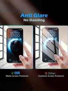 5pcs Full Coverage Matte Anti-Spy Screen Protector, Upgraded Edge Protection, Anti-Scratch Anti-Shock, Easy Installation, Bubble-Free. Compatible With IPhone 17 Pro Max/17 Air/16 Pro Max/16 Plus/15 Pro Max/14/13/12/11/XS/XR Series. - Black - View 7