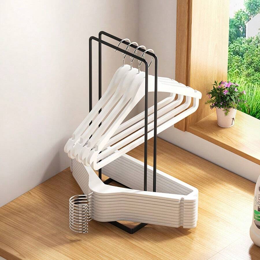No-Assembly Metal Storage Rack, Japanese Minimalist Detachable Hook ...
