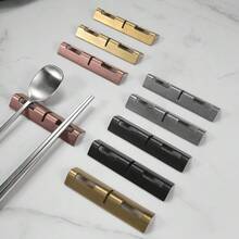1/2/4/8件套不锈钢餐具架 - 优雅的桌面配件，复古工业设计，适用于家庭和酒店 - 可用作筷子或勺子架 - 彩色 - 查看 2
