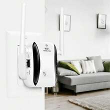 Ele-Gate Repetidor WiFi Inalámbrico: Extensor de señal 2.4GHz Plug and Play sin Adaptador - Blanco y Negro - Ver 7
