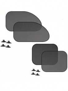 2pcs Baby Car Sunshade Mesh Curtains, Front & Back Window Covers Sunshade, Anti-Mosquito