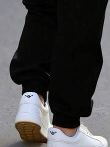 Tween Boy Cartoon Print Polo Shirt And Pants Set - White - View 6