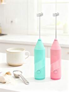 1个电动奶泡器手持打蛋器，PP材质迷你便携式打蛋器，卡布奇诺奶泡器，厨房配件烹饪小工具（不含电池） - 彩色 - 查看 7