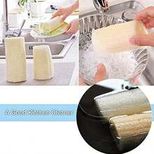 1/2 miếng bọt biển xơ mướp tự nhiên, dụng cụ chà rửa cơ thể và lưng mạnh mẽ, thích hợp cho nam và nữ sử dụng trong spa, làm đẹp, tắm rửa hàng ngày, phụ kiện phòng tắm, tẩy tế bào chết, dụng cụ thoa sữa tắm, đồ dùng tắm, đồ dùng cho trường học, ngày lễ tình nhân, đồ dùng cần thiết cho ngày lễ, rửa chén, kích thước ngẫu nhiên. - Nhiều màu - Xem 12