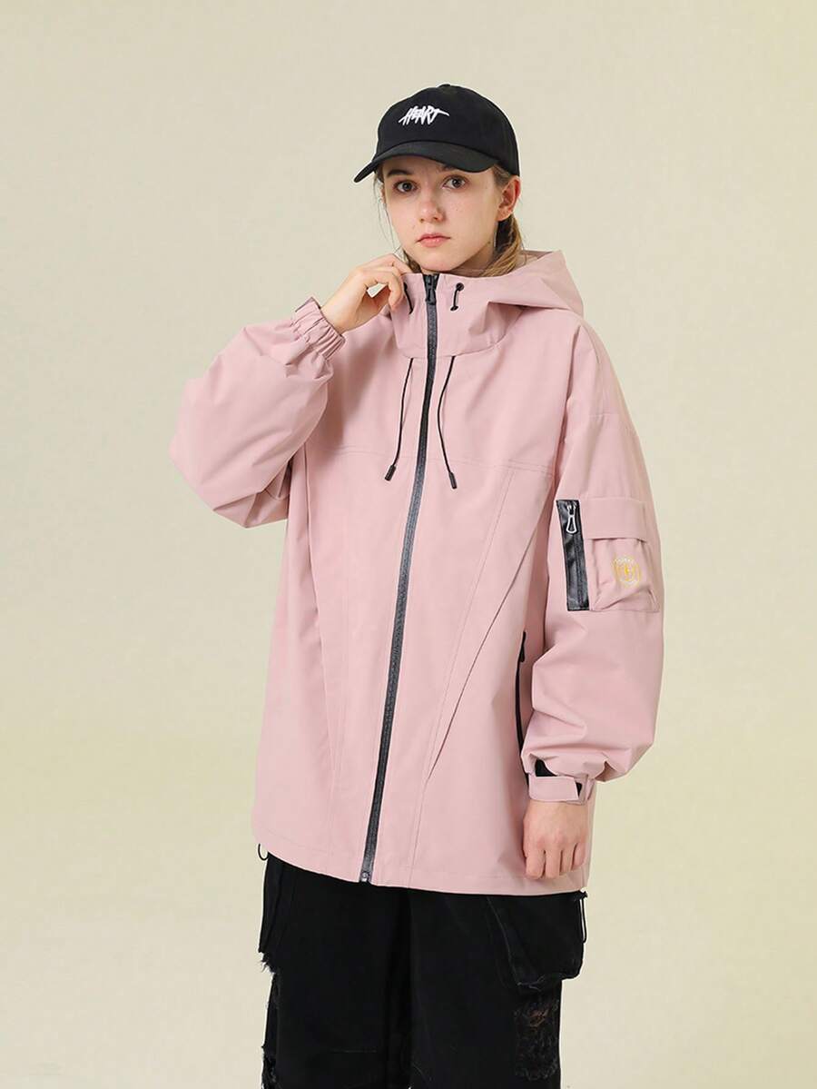 （早春/夏季新品）新款女士户外旅行运动连帽拉链外套 - 粉色 - 查看 1