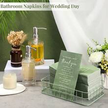 20/40/60张婚礼餐巾纸，感谢亲朋好友宾客的餐巾纸，一次性鸡尾酒饮料餐巾纸，适用于婚礼、新娘送礼会、订婚派对用品及婚礼装饰 - 彩色 - 查看 6