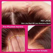 200% Dichte Perücken Frontale Glueless Body Wave 5x5 Spitze Frontale Perücken Mischung Haar Brasilianisches Haar Perücke Vorgeschnitten Vorgezupft Mit Baby Haar Perücken Glueless Body Wave Menschliches Frontalhaar Perücken Für Frauen #4 Farbe 13x4 13x6 HD Spitze Frontale Haare - Braun - Übersicht 7