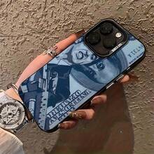 Funda para iPhone con diseño de mono y estrellas: una funda protectora caprichosa con diseño 3D y elementos festivos, compatible con iPhone 11/12/13/14/15/16/17 Pro. Resistente a golpes, diseño creativo pintado a mano, ideal como regalo para novia, impermeable, anticaídas y resistente a arañazos. - Negro - Ver 4