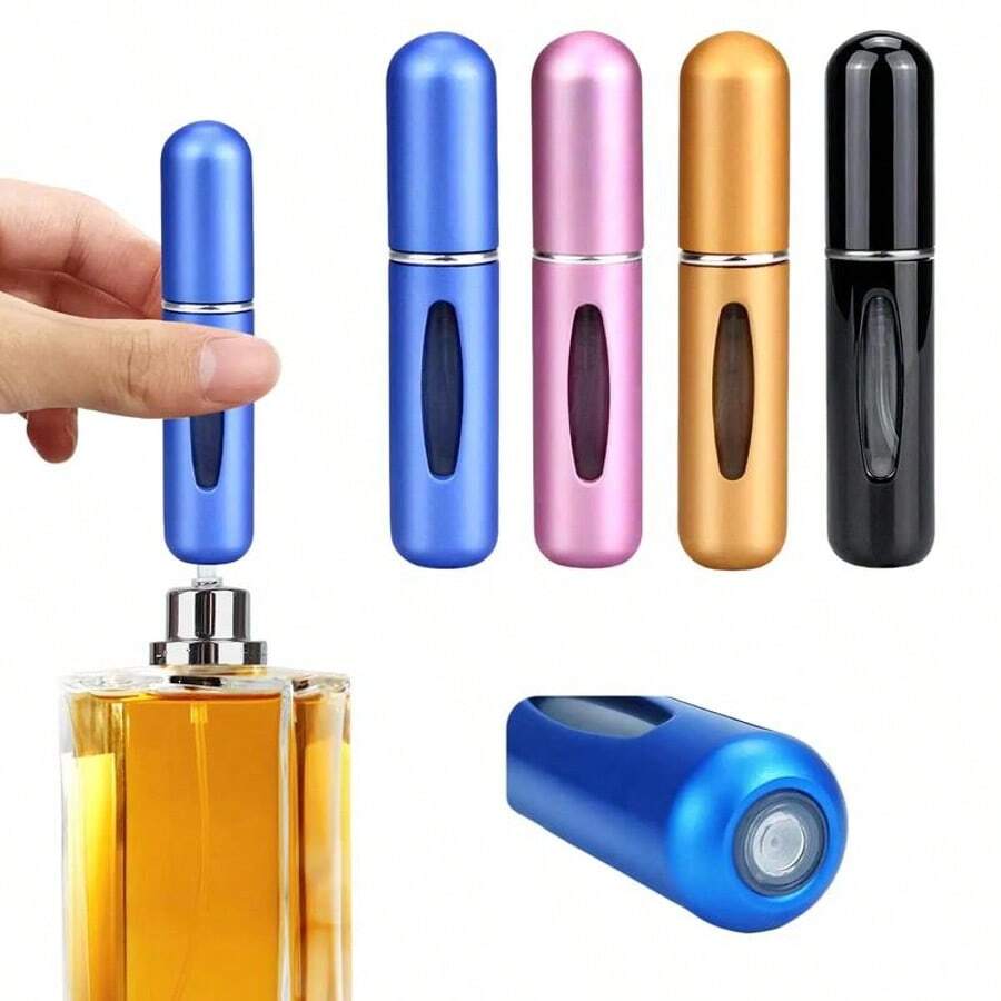 1pc Portable Mini Perfume Atomizer Spray Bottle Set – Refillable Travel Size Fragrance Dispenser For On-The-Go Touch-Ups – Ideal For Carrying Your Favorite Scents In Purses, Pockets, Gym Bags, And During Travel Or Shopping Trips – Leakproof, Easy To Fill, And Perfect For Parties & Everyday Use Back To School Perfume Bottle - màu đen - Xem 1