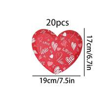 10pcs/20pcs/40pcs/50pcs Red Heart Theme Paper Plates - Hand-Painted Heart And "LOVE" Design | Disposable Party Plates, 7 Inch And 9 Inch, Suitable For Valentine's Day, Romantic Anniversary Dinner, Engagement - Multi-color D Style - View 14