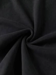 Men's Autumn/Winter Casual Loose Fit Drop Shoulder Colorblock Hoodie Sweatshirt - Black - View 9