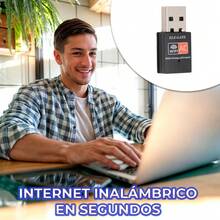 Adaptador USB Wifi Velocidad 600 Mbps 2.4 GHz + 5 GHz WL.600M ELE-GATE - Negro - Ver 1