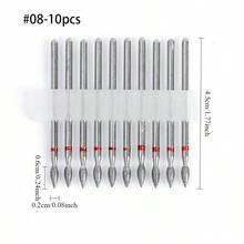 金刚石美甲钻头套装，适用于美甲钻、电动锉刀、专业硬质合金钻头套装，适用于亚克力凝胶美甲，家庭美甲沙龙适用