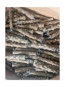 Natural Sichuan Pepper Wood Leiothrix, Mynah, Painted Bunting, Cockatiel Claw Grinding Stick, Bird Perch, Cage Accessories - Khaki - View 6