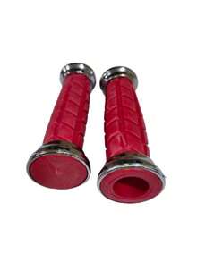 Manoplas De Punho Vermelho Ponta Cromada, Luva Bicicleta MTB Aro 20 24 26 29 Par - Multicolorido - Visão 6