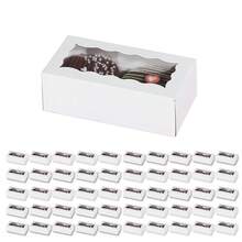 1/20/50 UNIDADES Cajas para Macarrones de 4.17 x 2.16 x 1.37 pulgadas para 2 unidades, Contenedor de Macarrones, Embalaje de Macarrones para Boda, Fiesta, Pequeñas Cajas de Pastelería para Mini Pastelitos - Multicolor - Ver 15