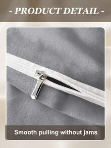 2/3件套床上用品，纯色亲肤床上用品套装，简约风格床上用品套装，舒适柔软透气，是复活节、母亲节和节日礼物的理想之选，适用于单人床/双人床/大号床/特大号床 - 非常适合卧室、客房、宿舍，包含1件被套和1/2件枕套（不含填充物），可机洗。 - 淺灰色 - 查看 5