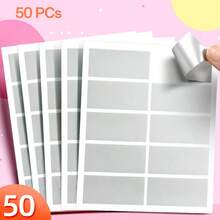 50pcs Scratch-Off Sticker Coating Decals DIY Small Cards Scratch Prize Cards Children Redemption Coupons Coating Stickers