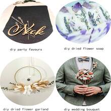 DIY Natural Dried Flower Set, Bulk Dried Flowers For Vase, Dried Flowers With Stems, Dried Roses, Mini Dried Flower Bouquets - Nhiều màu - Xem 7