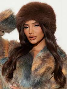 1pc Faux Fur Headband, Warm & Stretchy Headband, Minimalist Design, Versatile Daily Accessory For Women, Winter Plush Hair Bands Elegant Head Wrap Women Hair Accessories - Multicolor - View 8