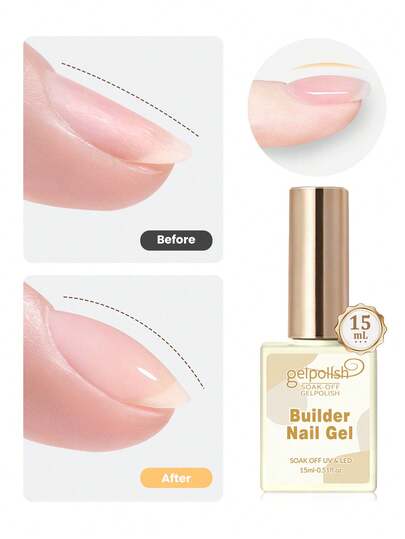 15ml Clear Building Nail Gel Nail Polish For Strengthener Gel Extension Gel Base Coat In A Bottle Soak Off Uv Led Gel Nail Extension
