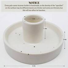 Palo Santo, soporte de cermica para varillas de incienso, soporte de salvia para yoga, meditacin y limpieza energtica, soporte de incienso de cermica nico regalo para palos de Palo Santo blanco - Blanco - Ver 2