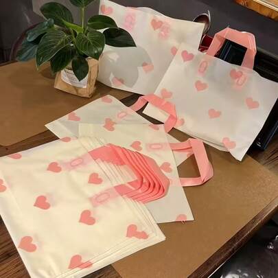 5/10/20/30个装情人节礼品袋，彩色花卉主题，感谢礼品袋——耐用轻便的手提袋，适合购物、婚礼、生日和节日庆典。是派对回礼袋、节日礼品袋、装饰礼品袋、结实礼品袋和轻便礼品袋的理想之选。