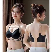 Wire-Free Push-Up Bra - Lifting And Anti-Sagging Design, Comfortable And Unrestricted, 1 Pack, Four Colors Available - Beige - View 3