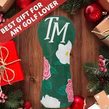 New Design Flower Golf Club #1 #3 #5 Wood Headcovers Driver Fairway Woods Cover PU Leather High Quality Putter Head Covers - A - View 3