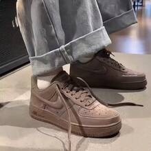 Nike Women's New Sneakers, AF1 Air Force One Casual Shoes - Brown - View 4