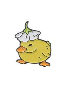 1pc Cute Little Yellow Duck Brooch - Essential Accessory For Weddings, Graduations And Parties - A Charming Gift For Her! - Yellow - View 2