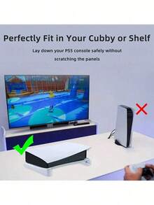 Base de refrigeración horizontal para PlayStation 5 - Base estable compatible con las ediciones con disco y digital de PlayStation 5, accesorios para PlayStation 5 que ahorran espacio y son fáciles de instalar