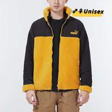 Puma Winter Reversible Casual Unisex Sports Jacket - Black and Yellow - View 1