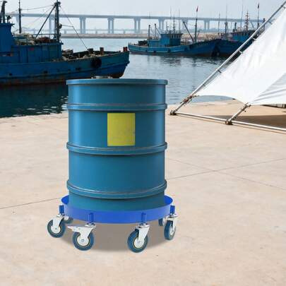 SanBouSi Drum Dolly Cart With Cross Braces & Wheels Drum Dolly Heavy Duty Barrel Cart