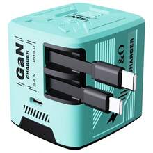 W&O 2025 新款 120W 手机充电器，GaN 快速充电器 - 轻松增强您的充电游戏：高效 USB-C 可折叠旅行充电器，带 2 根电缆，带 1 个 C 型端口 - 适用于为各种电子设备充电，120 厘米/47 英寸可伸缩电缆，家庭、办公室多端口高输出功率 - 美規A型插(110-127V) - 查看 13