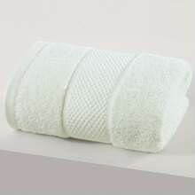 100% Cotton Quick-Dry Luxury  Thread Bath Sheet, Towel, Hand Towel,13*32inch,Ultra-Soft & Highly Absorbent For Gym, Spa, For Men & Women, Elegant Modern Design ,Colorfast For Daily Use,Suitable For Everyday Family Use And Travel, An Ideal Gift - 白色 - 查看 1