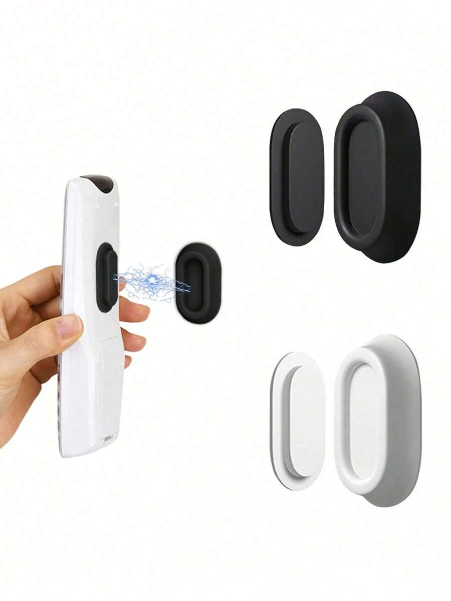 2 cái/1 cái Giá đỡ điều khiển từ xa từ tính, Giá đỡ lưu trữ điều khiển từ xa gắn tường tự dính không gây hư hại, Giá đỡ điều khiển từ xa, Bộ sạc, Lưu trữ tại nhà, Móc lưu trữ gắn tường bằng silicon không cần khoan - Nhiều màu - Xem 1
