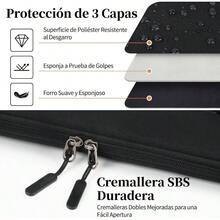 Funda Laptop 15 - 15.6 Pulgadas Impermeable Funda para Laptop Duradero Estuche para Laptop Adecuado para Pro/ Laptop, Negro L - black + 15-15.6 Pulgadas - Ver 5