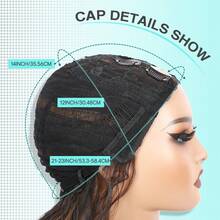 U型波浪假发，棕色渐变波浪假发，夹式接发，合成卷发假发，蓬松卷发假发，黑色波浪卷发假发，28英寸波浪假发，升级版U型波浪卷发假发，全长波浪假发，适合女性日常佩戴或派对场合。