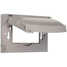 Bell impermeable único Outlet Cover al Aire última intervensión receptáculo Protector, horizontal plana, Bronce, Bronce