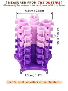 1 szt. Kreatywne i praktyczne pudełko do przechowywania szpulek lub zestaw składający się z wieży i szpulek, do przechowywania zwykłych plastikowych lub metalowych szpulek do maszyn do szycia, wielofunkcyjny uchwyt na szpulkę, akcesoria do szycia - Wielokolorowe - Zobacz 15