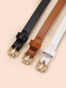 5件套女士简约腰带，时尚百搭，高品质真皮腰带，适合搭配外套 - 彩色 - 查看 6