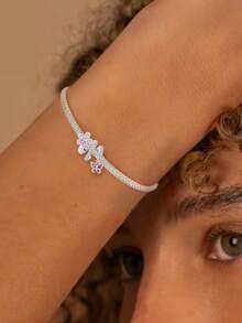 1 buah Kalung Manik-manik Liontin Bunga & Kupu-kupu Modis, Cocok untuk Gelang Wanita, Perhiasan DIY, dan Aksesori Pakaian Sehari-hari, Cocok untuk Dipakai Anak Perempuan - Kupu-kupu Bunga Kecil - View 3