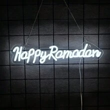 Biển đèn neon chúc mừng Ramadan để trang trí tường, biển đèn LED neon Eid Mubarak để trang trí lễ hội Hồi giáo, với hình trăng khuyết Ramadan Mubarak, đèn LED trang trí Eid, phòng ngủ, phòng khách, đồ dùng cho tiệc Eid Al Fitr, quà tặng cho trẻ em và phụ nữ, sử dụng nguồn USB, dễ dàng treo. - ánh sáng đa sắc - Xem 16