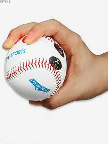 1pc 9-Inch Standard Baseball, Professional Soft/Hard Pitch Training Gear With Finger Placement Marks, Reusable For Various Training And Match Needs