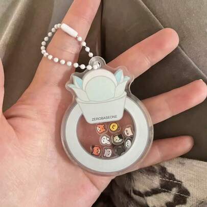 ZERO/BASE/ONE Keychain, Big Diamond Ring Acrylic Pendant, Bag Charm, Keychain Decor, ZhangHao, SungHanBin Merchandise Charm, KPOP Friends/Birthday/Holiday Gift