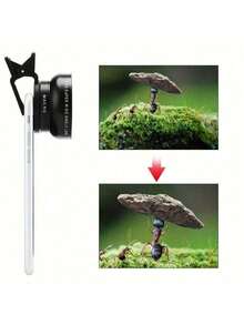 2-In-1 Clip-On Phone Camera Lens Kit, 0.45X Wide Angle (140°) + 12.5X Macro Lens, Compatible With Phones And Most Smartphones; Phone Lens Kit With Macro And Wide Angle Lenses For Phones And Android Devices, Some Styles Random - Black - View 10