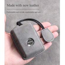 适用于沃尔沃 XC90 XC60 XC40 S60 S90 V90 和 Polestar 1 2 3 的高级汽车钥匙保护套 - 防刮保护壳，时尚毛绒表面，奢华设计，有效保护车钥匙，光滑亮泽，采用 PU 材质制成