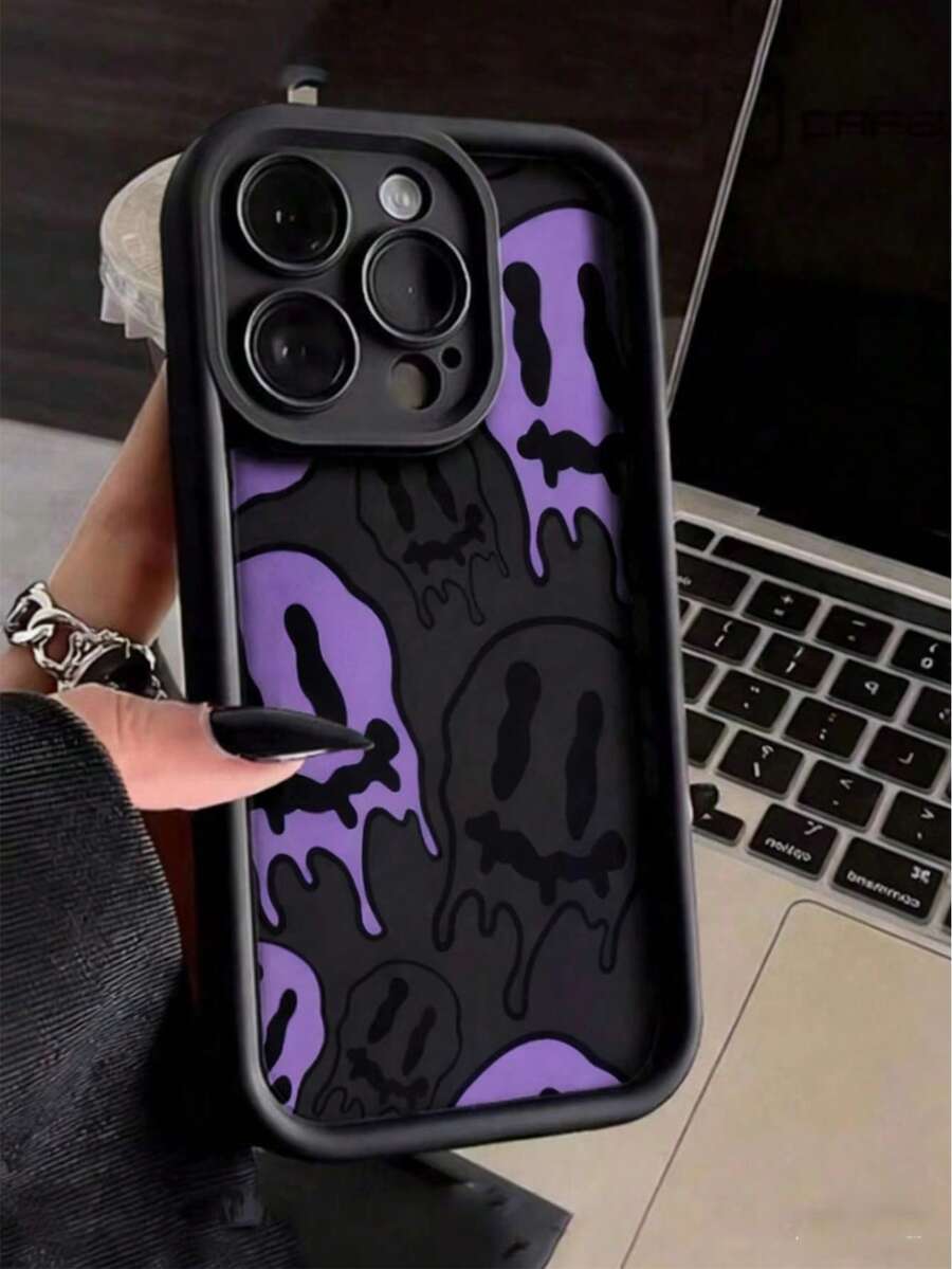 新款高端凹槽纹理加厚防摔喷漆手机壳保护套，兼容 17/16 Pro Max、16/16 Pro、15 Pro Max、13、14、11、12，软壳 - 彩色 - 查看 1